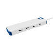 Hyper HyperDrive Flex 4 Port USB-C Hub, White/Blue HD5201BUGL