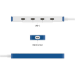 Hyper HyperDrive Flex 4 Port USB-C Hub, White/Blue HD5201BUGL