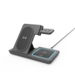 Gembird 3-in-1 foldable wireless charger stand, 15 W, Samsung watch TA-WPC31S-01-BK