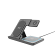 Gembird 3-in-1 foldable wireless charger stand, 15 W, Samsung watch TA-WPC31S-01-BK