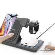 Gembird TA-WPC31A-01-BK 3-in-1 foldable wireless charger stand, 15 W, Apple watch, black Gembird
