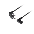 Lanberg CEE 7/16 to EC 320 C7 Euro (radio) power cord 1.8m angled VDE CA-C7CA-12CC-0018-BK