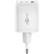 Goobay 65 W USB-C PD GaN Multiport Fast Charger Nano, White Goobay 65 W USB-C PD GaN Multiport Fast Charger Nano