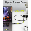 Goobay USB-C Cable, USB4, 1.8 m, bBack/Silver USB-C to USB-C