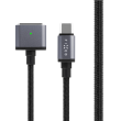 Fixed Braided charging cable with USB-C/MagSafe 3 connectors, 2 m, 140 W, Gray