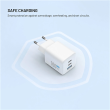 Fixed GaN Network Charger Mini with 2xUSB-C and USB output, PD support, 100 W, white FIXCG100M-2C1A-WH