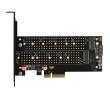 AXAGON PCIe NVMe with SATA M.2 adapter PCEM2-DC