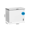 Midea MDRC411FZE01 Freezer, E, Free standing, Height 85 cm, Freezer net 293L, White