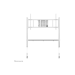 Neomounts Floor stand FL50-575WH1 TV trolley Adjustable Height