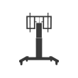 Neomounts Floor stand PLASMA-M2500TBLACK TV trolley Adjustable Height, Tilt