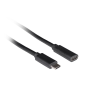 Lanberg USB-C M/F 3.1 Cable CA-USBE-20CC-0015-BK