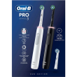 Oral-B Electric Toothbrush | Pro 3 3900 Black/White Duopack | Rechargeable | For adults | Number of 