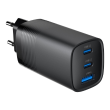 Cablexpert 3-port 65 W GaN USB PowerDelivery fast charger | TA-UC-PDQC65-01-BK