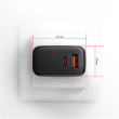 AXAGON GaN wallcharger 2x port (USB-A + USB-C)