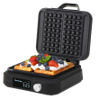 Adler Waffle Maker with LED Display | AD 3087 | 2200 W | Number of pastry 2 | Belgium | Black