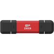 Silicon Power DS72 | 250 GB | USB Type-A/USB Type-C 3.2 Gen 2 | Red