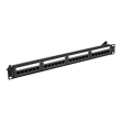 Lanberg | Patch Panel 24 port 1U 19" CAT.6A UTP | PPUA-1024-B | Black