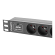 Lanberg Power Distribution Unit (PDU) 10" 1U 16A 2m 3x French Outlets | PDU-03E-0200-BK