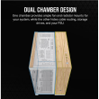 Corsair Dual Chamber PC Case | 6500X | White/Bamboo wood | Mid Tower | Power supply included No