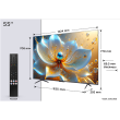 TCL 4K QLED TV | 55T8C | 55 | Smart TV | Google TV | Black