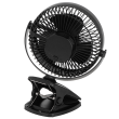 Adler Rechargeable Clip-on Desk Fan | AD 7342 | Table Fan | Black | Diameter 15.5 cm | Number of spe