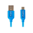 Lanberg USB Micro to USB-A 2.0 Cable Blue Premium QC 3.0