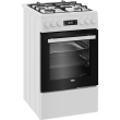 BEKO Cooker | FSM51339DWDS | Hob type Gas | Oven type Electric | White | Width 50 cm | Grilling | LE