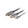 Lanberg HDMI (M) to Displayport (M) cable 4K