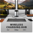 AXAGON USB-C 10Gbps Wireless Charging 9in1 hub | HMC-WL9