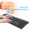 KEYBOARD WRL SLIM 2.4G+BT US/KB-WPS-03 GEMBIRD