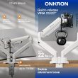 MONITOR ACC DESK MOUNT/13-32" BLK/WHT G160-BW ONKRON