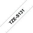 Brother TZe-S131 (TZeS131) Labelling Tape, Strong Adhesive, Black on Clear, 12mm 8m