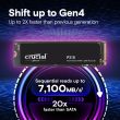 CRUCIAL 800xTBW rating Read speed 7100 MB/s Write speed 6000 MB/s