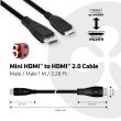 CABLE MINI HDMI TO HDMI 1M/M/M CAC-1350 CLUB3D