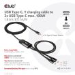 CABLE USB-C TO 2XUSB-C 1.83M/M/M CAC-1527 CLUB3D