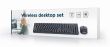 Gembird KBS-W-01 Wireless Keyboard + Mouse, RF Wireless, US English, Black
