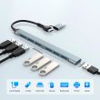 I/O HUB USB-A/USB-C 7PORT/UHB-ACM-U3P1U2P6-01 GEMBIRD