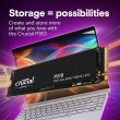 CRUCIAL 800xTBW rating Read speed 7100 MB/s Write speed 6000 MB/s