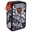 Triple decker pencil case with equipment CoolPack Jumper 3 Grey Ball