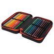 Triple decker pencil case with equipment CoolPack Jumper 3 Grey Ball