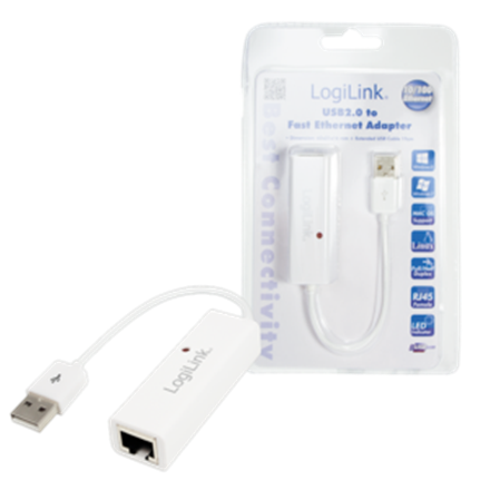 Logilink Fast Ethernet USB 2.0 to RJ45 Adapter: RJ-45