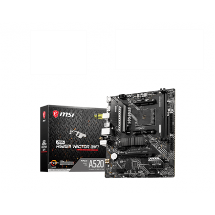 MSI MAG A520M VECTOR WIFI Processor family AMD Processor socket AM4 DDR4 Memory slots 2 Chipset AMD 