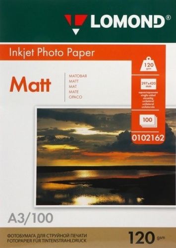 Lomond Photo Inkjet Paper Matte 120 g/m2 A3, 100 sheets