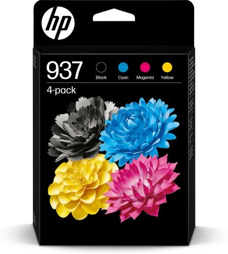 HP 937 CMYK 4-Pack (6C400NE) Ink Cartridge Multipack, C/M/Y/BK