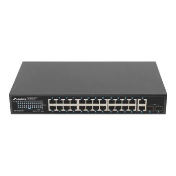 LANBERG switch PoE+ 24x 1GB 2x SFP 250W
