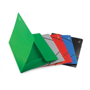 Folder with rubbers Forpus Premier, A4, plastic, capacity 150 sheets, blue