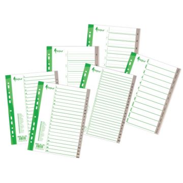 Divider Forpus, A4, numbers 1-20, plastic