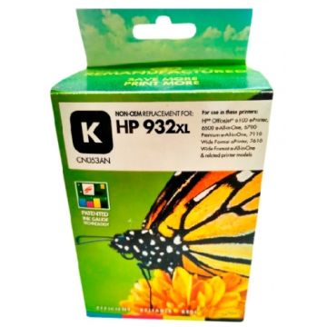 Static Control Ink Cartridge Black, Compatible with HP 932XL (CN053AE)