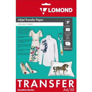 Lomond Thermotransfer Inkjet Paper A4, 50 sheets, for Light Fabrics