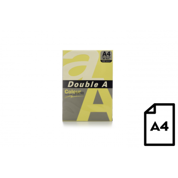 Colour paper Double A, 80g, A4, 500 sheets, Butter